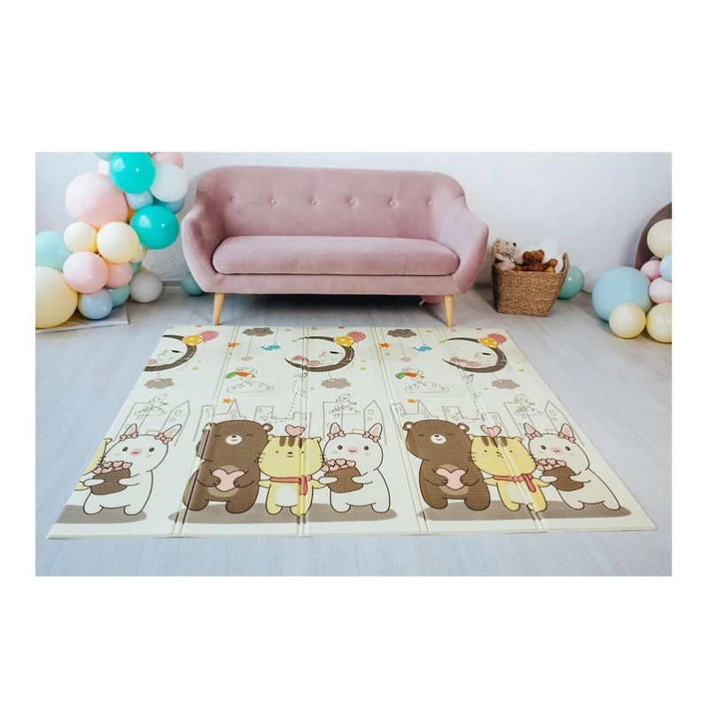 Детски килим за игра MalPlay, Приятели, 150 х 180 х 1