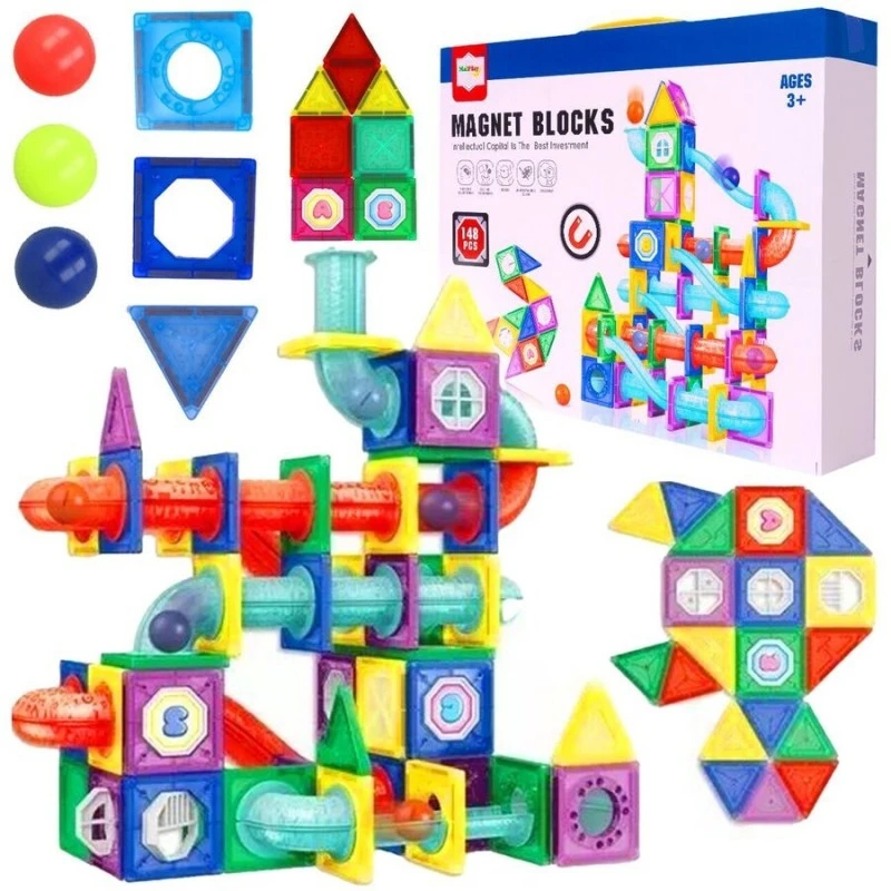 Магнитен конструктор MalPlay Magnet Blocks, 148 части