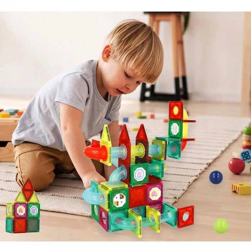 Магнитен конструктор MalPlay Magnet Blocks, 148 части