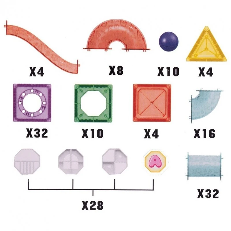 Магнитен конструктор MalPlay Magnet Blocks, 148 части