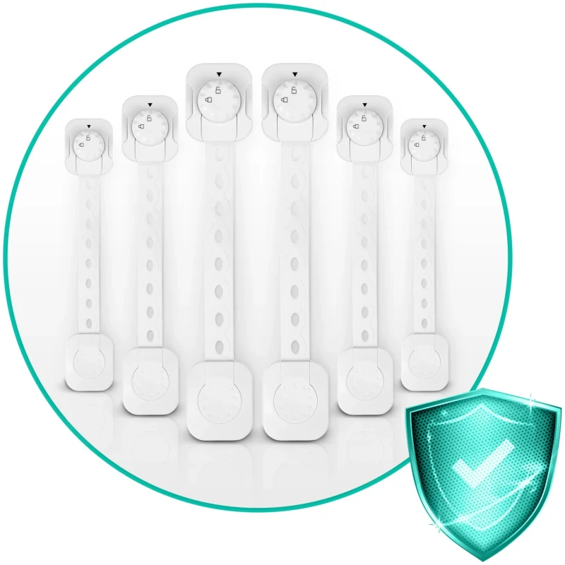 Предпазители за шкафове, Комплект от 6 броя, 21.8 cm, Бял, Ricokids