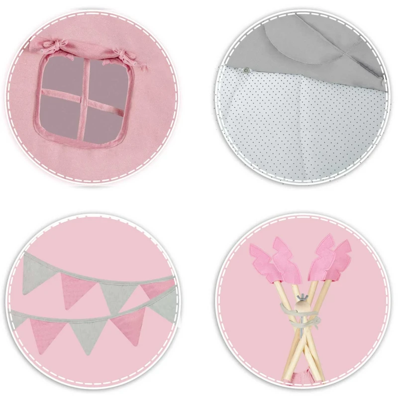 Детска палатка за игра Ricokids в розово