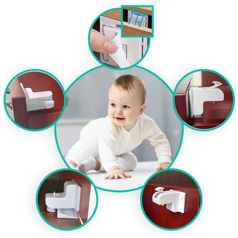 Предпазители за шкаф с магнит, Комплект 4 броя, Ricokids