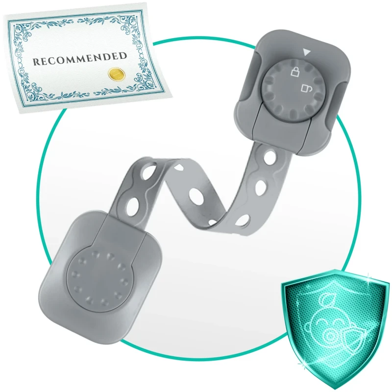 Предпазители за шкафове, Комплект от 6 броя, 21.8 cm, Сив, Ricokids