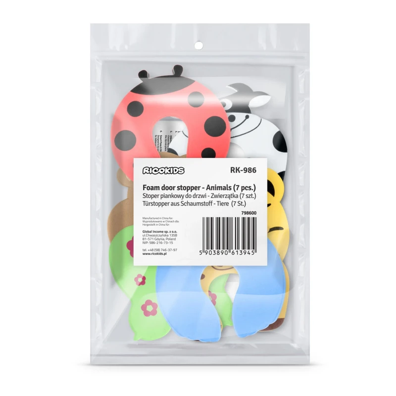 Стопери за врата, Комплект от 7 броя, Ricokids