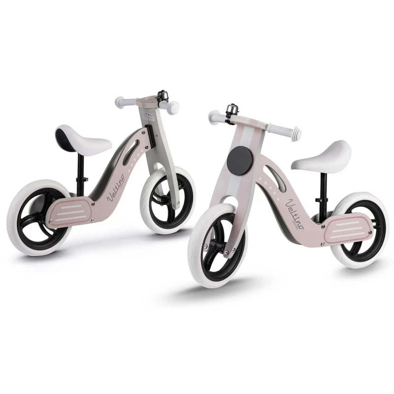 Дървено колело за баланс в светлорозово, Ricokids