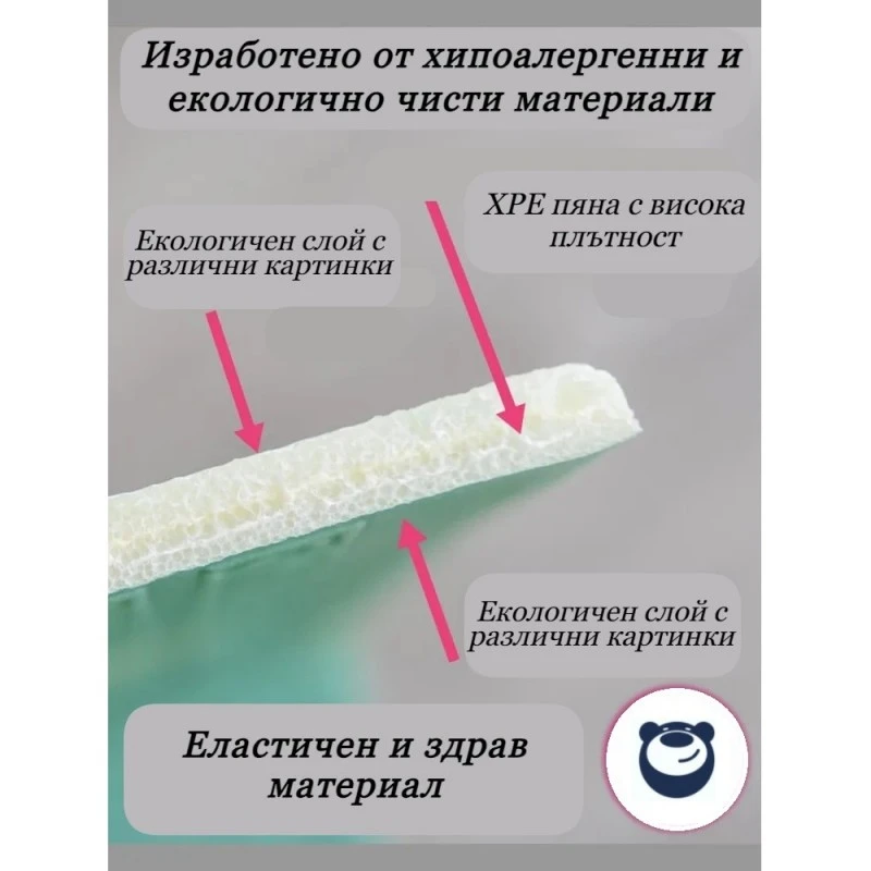 Килим за игра Весели динозаври, Китове, Ricokids, 180х200