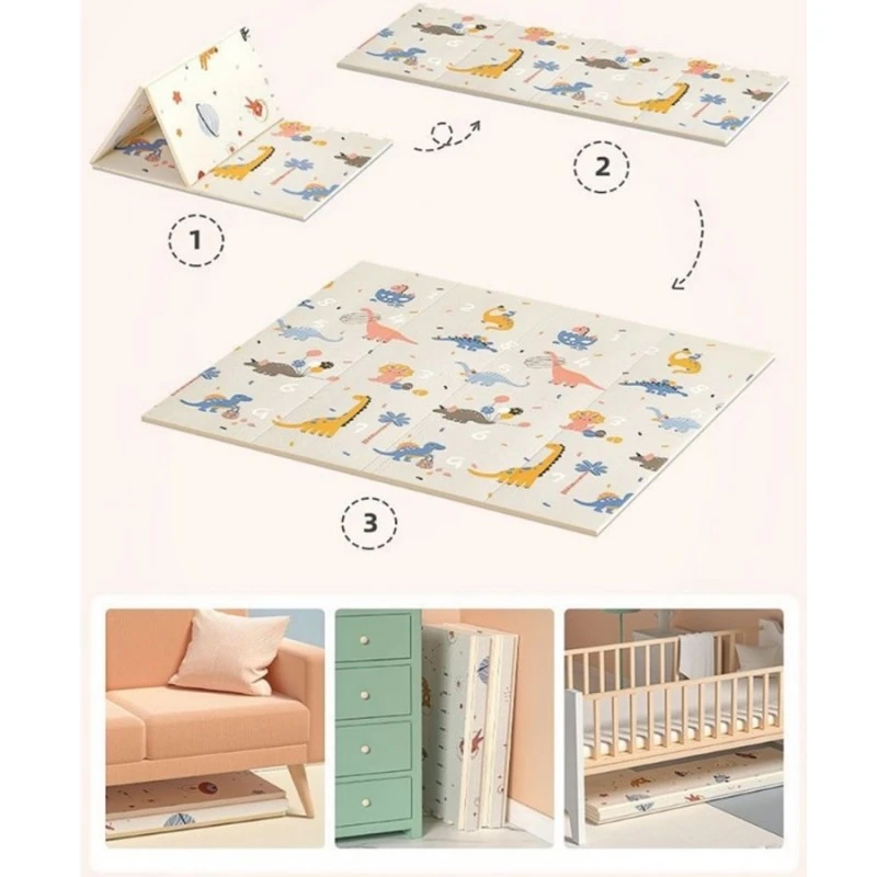 Килим за игра Весели динозаври, Китове, Ricokids, 180х200