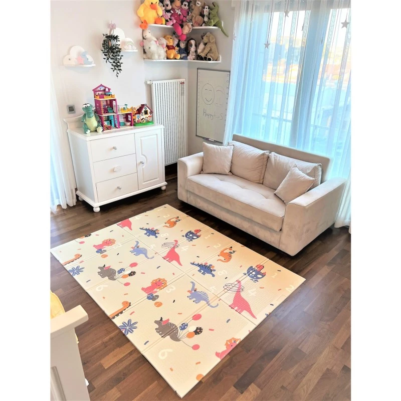 Килим за игра Весели динозаври, Китове, Ricokids, 180х200