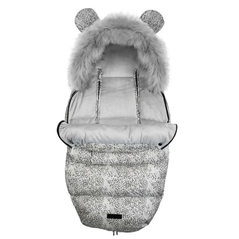 Универсален чувал за количка Ricokids, Сиво-бял, 95 х 48 cm