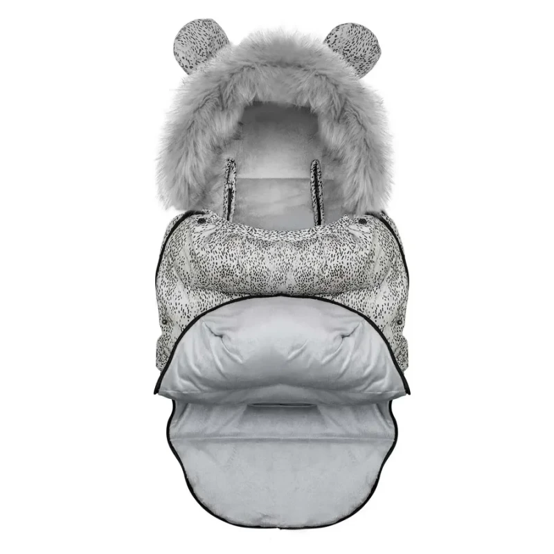 Универсален чувал за количка Ricokids, Сиво-бял, 95 х 48 cm