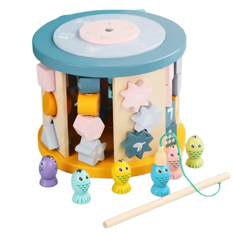 Дидактически куб с 11 активности, Многоцветен, Образователен, Детски