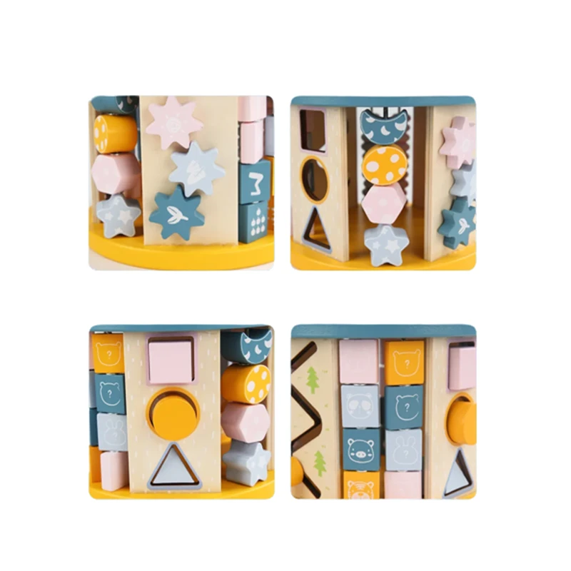 Дидактически куб с 11 активности, Многоцветен, Образователен, Детски