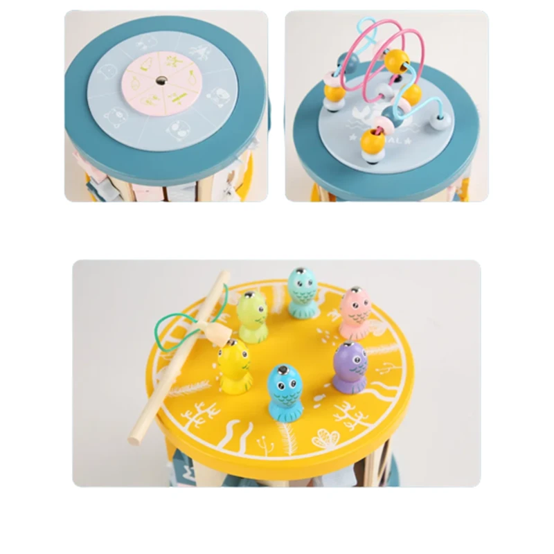 Дидактически куб с 11 активности, Многоцветен, Образователен, Детски