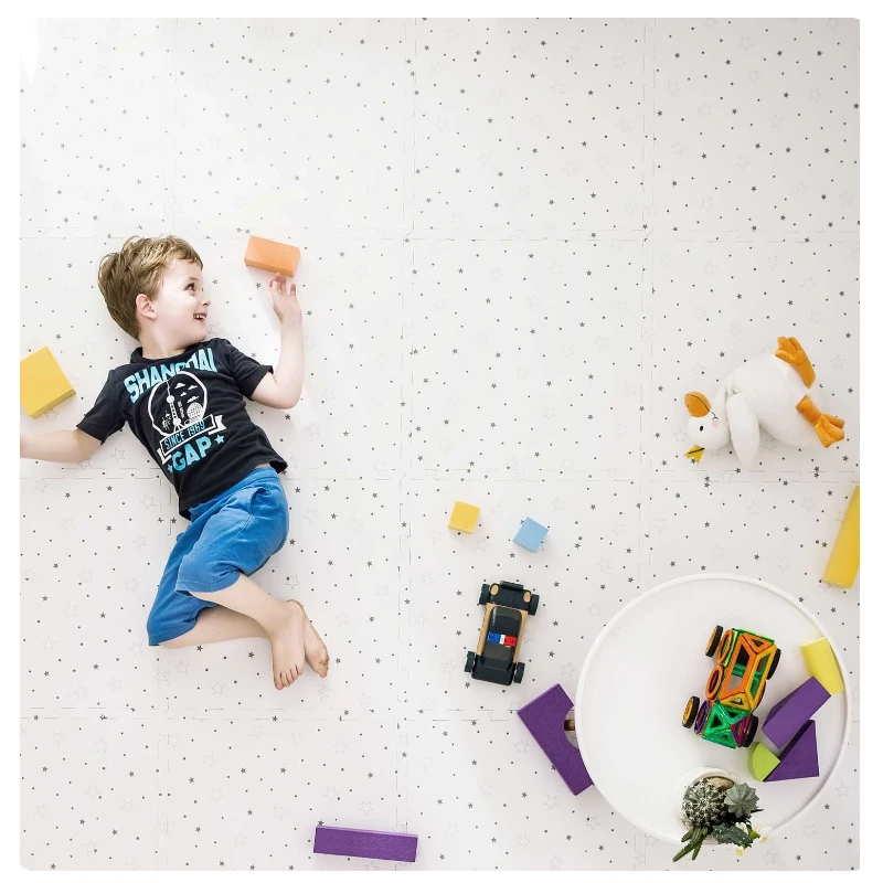 Детски килим Ricokids Пъзел, Звезди, 150 х 150 х 1 см