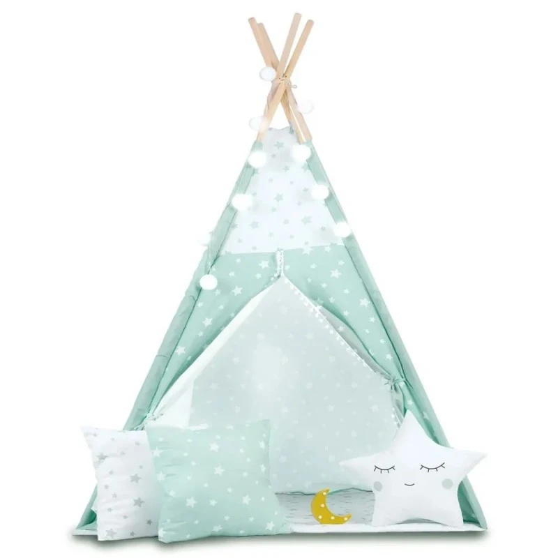 Детска палатка за игра Ricokids Модел Иглу, Цвят Мента
