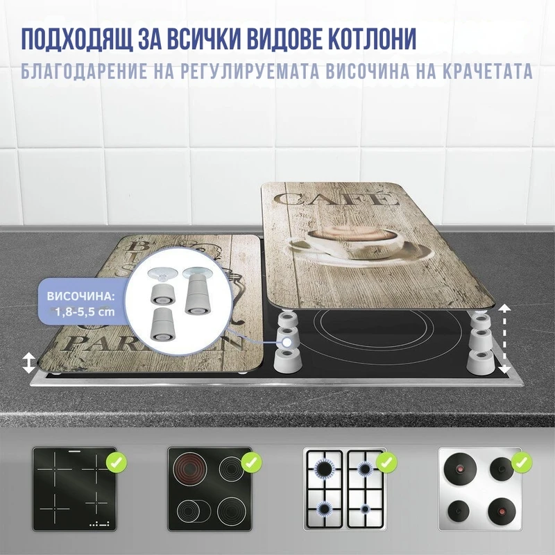 Стъклени плотове за котлони Wenko Bistro, Универсални, 2 бр