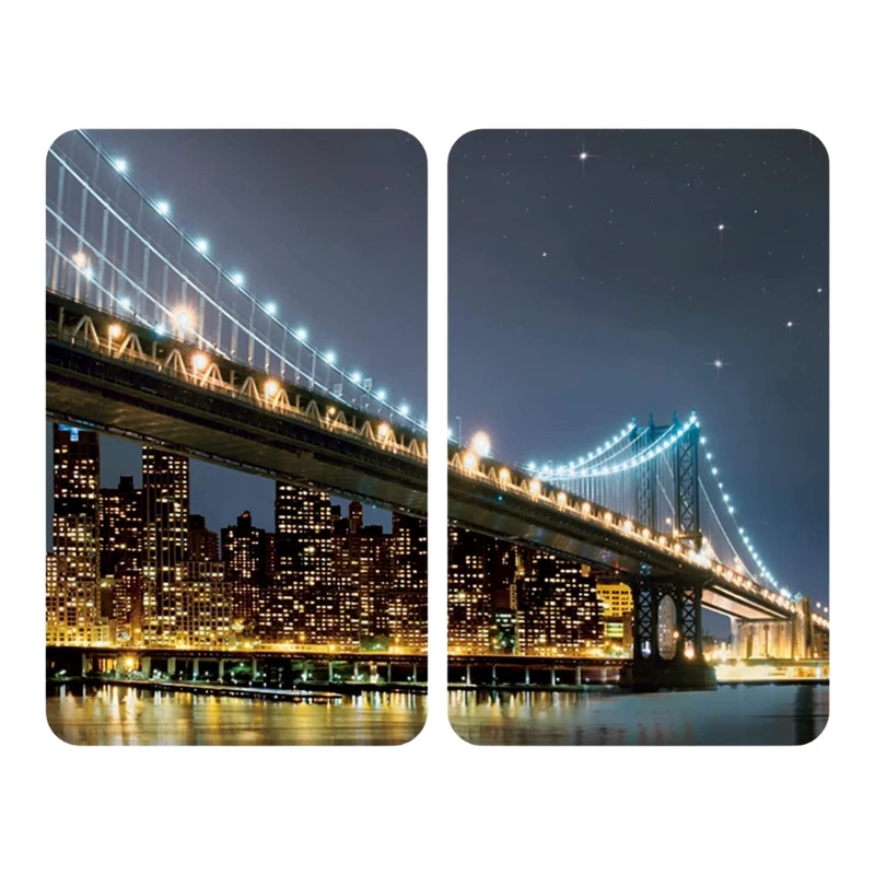 Стъклени плотове за котлони Wenko Brooklyn Bridge, Универсални, 2 бр.