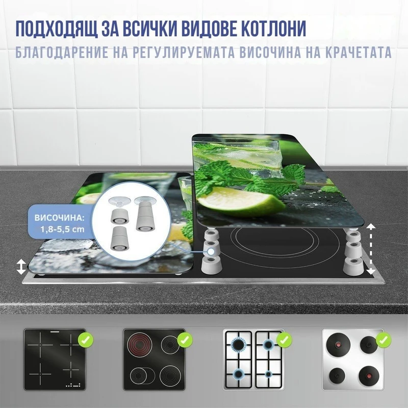 Стъклени плотове за котлони Wenko Mojito, Универсални, 2 бр