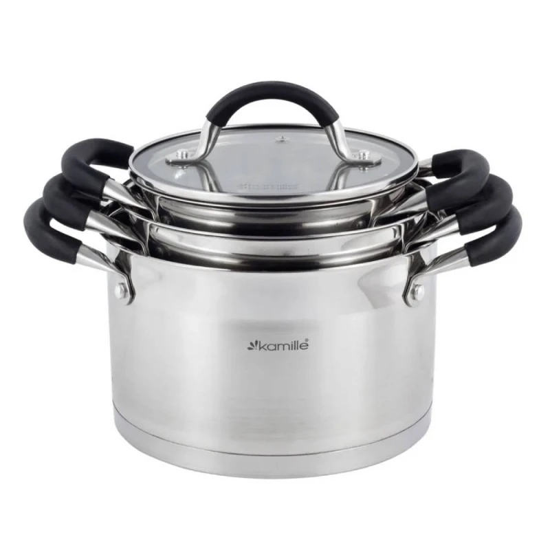 Комплект съдове за готвене Kamille KM-5752, инокс