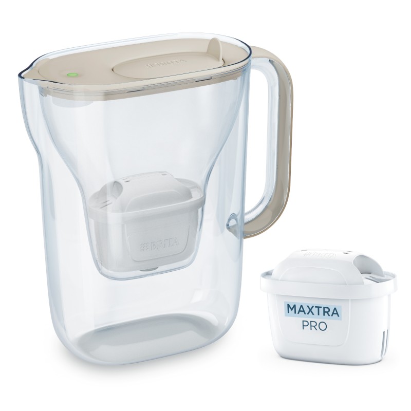 Филтрираща кана BRITA Стайл КУЛ Essential LED /ПЯСЪЧЕН/ 2,4 л. с филтър МакстраПРО