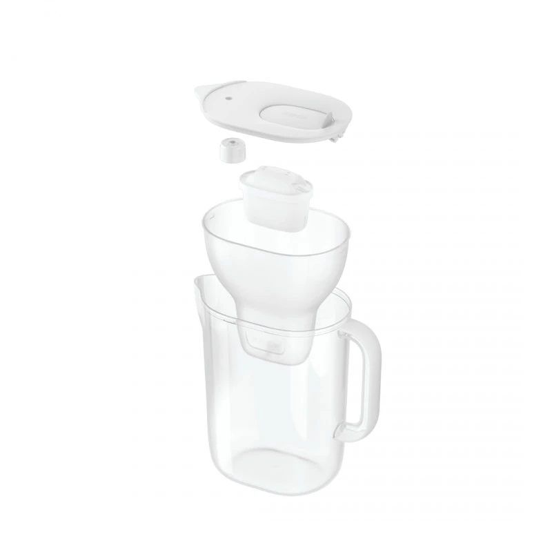 BRITA Style Essential XL LED 3.6 л Филтрираща кана за вода в бяло с филтър Макстра Про