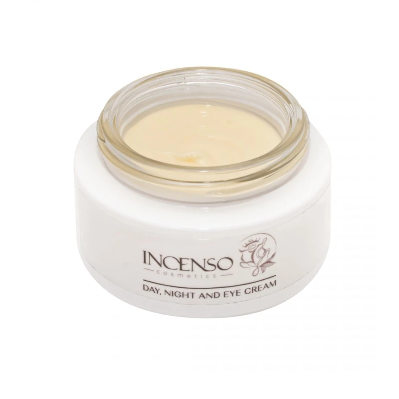Крем за лице, Incenco, 3 в 1, с тамяново масло и растителни стволови клетки, 50 мл