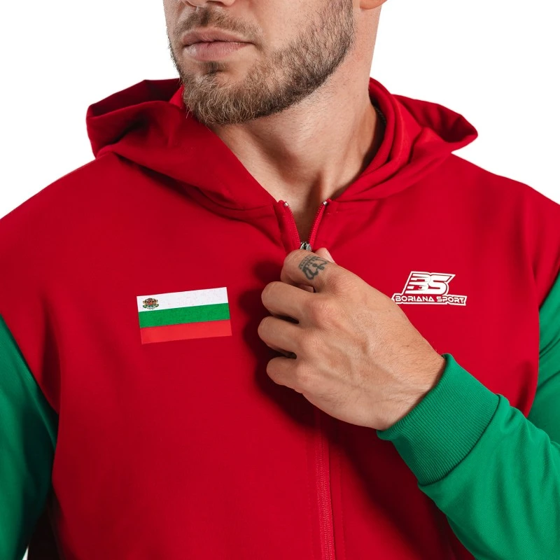 Спортен Екип България Памук BS в Червено XL