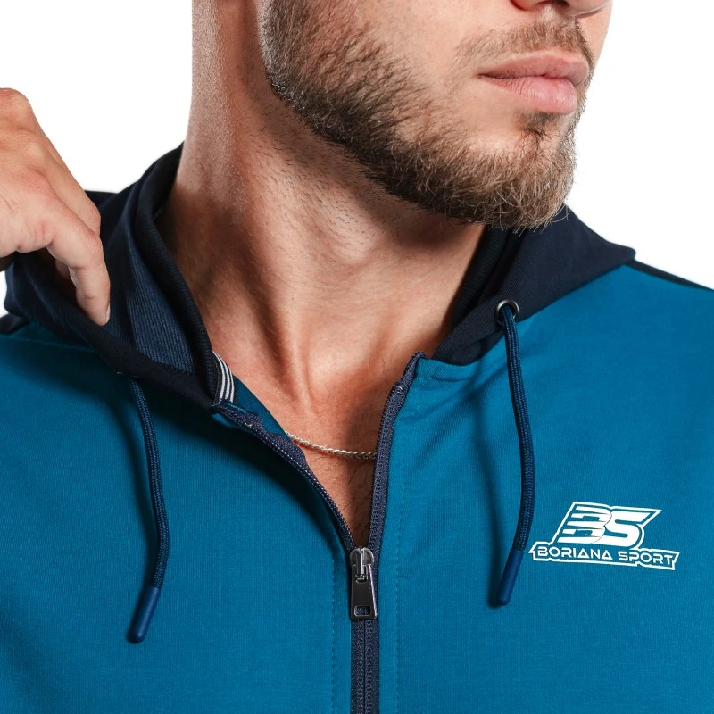 Спортен Екип Памук BS Тъмно Синьо с Петрол XXL