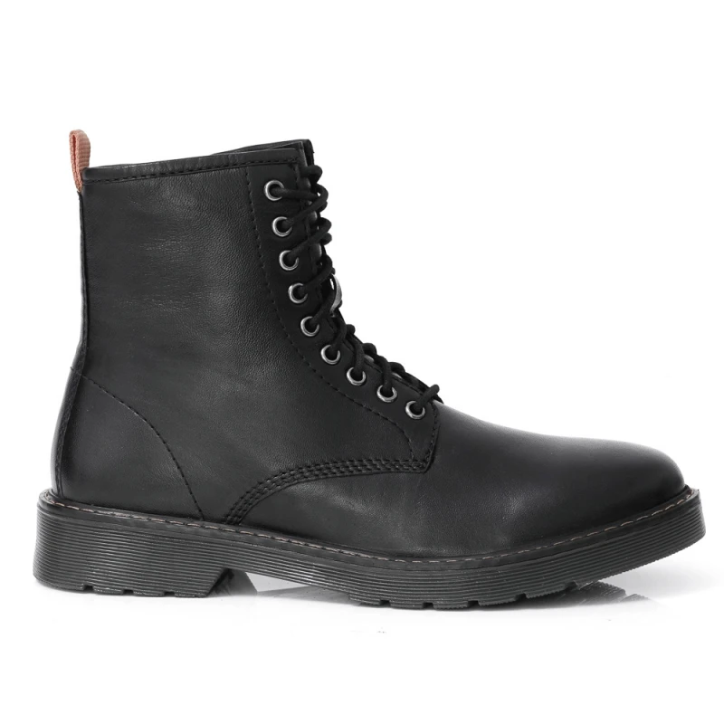 МЪЖКИ БОТИ ОТ ЕСТЕСТВЕНА КОЖА МОДЕЛ 22710 BLACK/OR, Черен, Размер 43