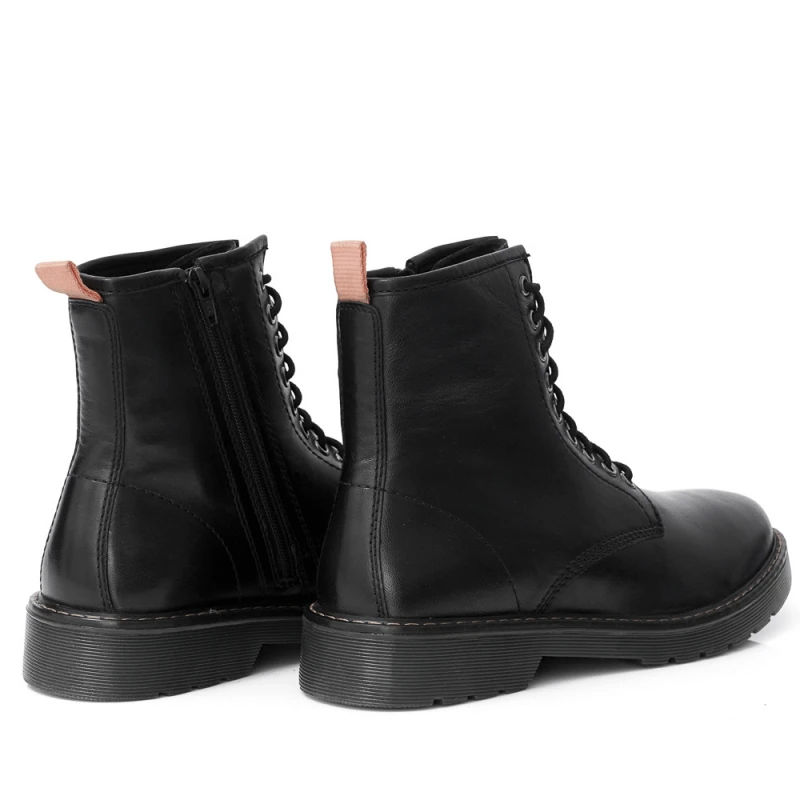 МЪЖКИ БОТИ ОТ ЕСТЕСТВЕНА КОЖА МОДЕЛ 22710 BLACK/OR, Черен, Размер 41