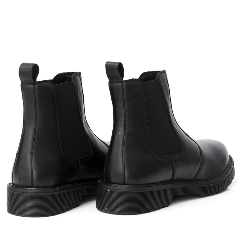 МЪЖКИ БОТИ ОТ ЕСТЕСТВЕНА КОЖА МОДЕЛ 22715 BLACK, Черен, Размер 41