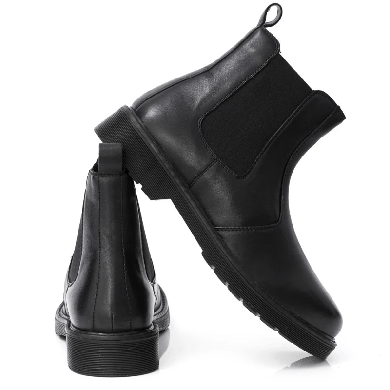 МЪЖКИ БОТИ ОТ ЕСТЕСТВЕНА КОЖА МОДЕЛ 22715 BLACK, Черен, Размер 41