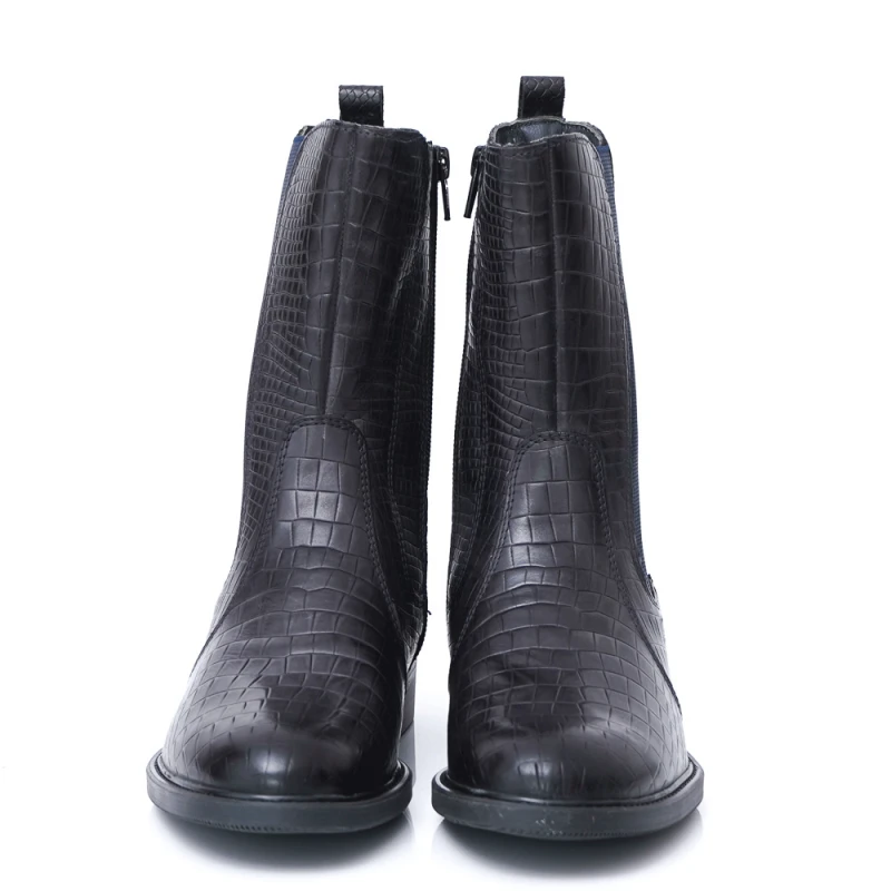 ДАМСКИ БОТИ ОТ ЕСТЕСТВЕНА КОЖА МОДЕЛ 398H06 GREY, Сив, Размер 37