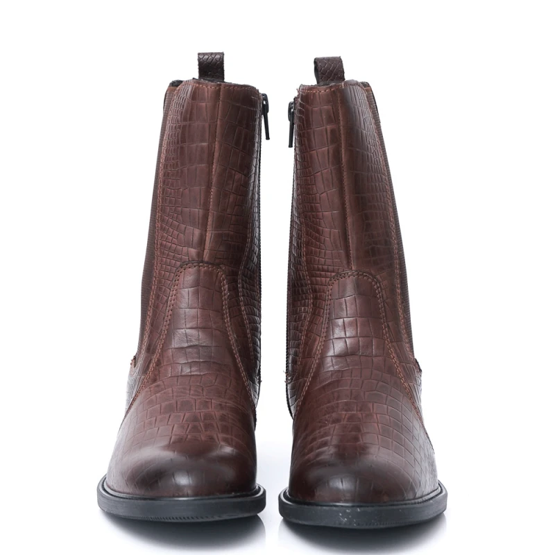 ДАМСКИ БОТИ ОТ ЕСТЕСТВЕНА КОЖА МОДЕЛ 398H06 MORELLO, Кафяв, Размер 36