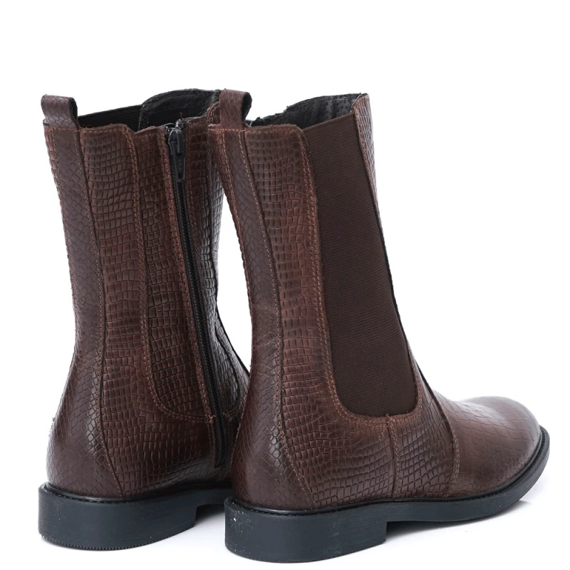 ДАМСКИ БОТИ ОТ ЕСТЕСТВЕНА КОЖА МОДЕЛ 398H06 MORELLO, Кафяв, Размер 36