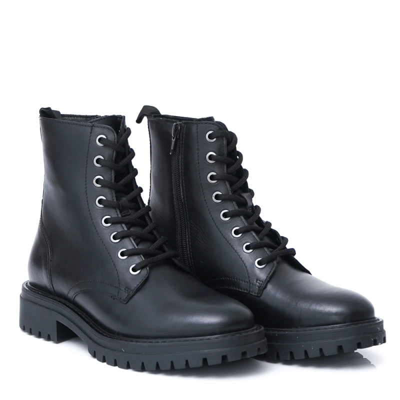 ДАМСКИ БОТИ ОТ ЕСТЕСТВЕНА КОЖА МОДЕЛ 450H01 BLACK, Черен, Размер 37