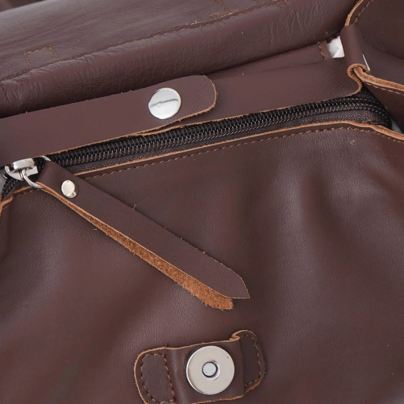Дамска раница от естествена кожа модел LIZA t moro, Кафяв