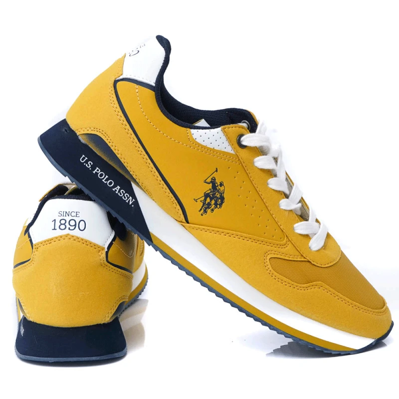 МЪЖКИ СНИКЪРСИ U.S.POLO ASSN. МОДЕЛ NOBIL 003M2HY2 GIALLO, Жълт, Размер 45