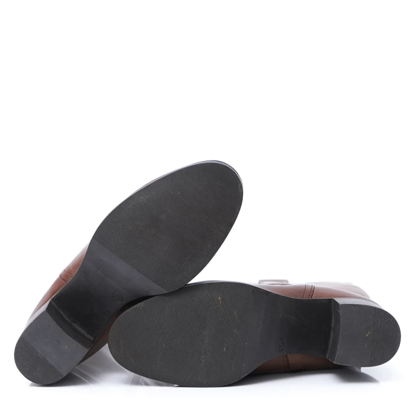 ДАМСКИ БОТУШИ ОТ ЕСТЕСТВЕНА КОЖА МОДЕЛ WB70H06 BROWN, Кафяв, Размер 38