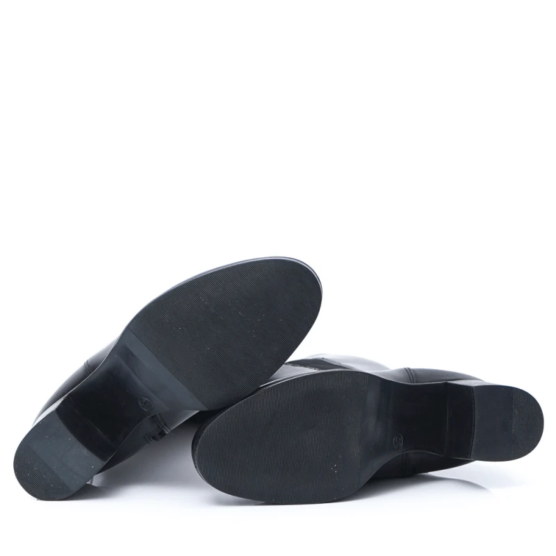 ДАМСКИ БОТУШИ ОТ ЕСТЕСТВЕНА КОЖА МОДЕЛ WB70H07 BLACK, Черен, Размер 38