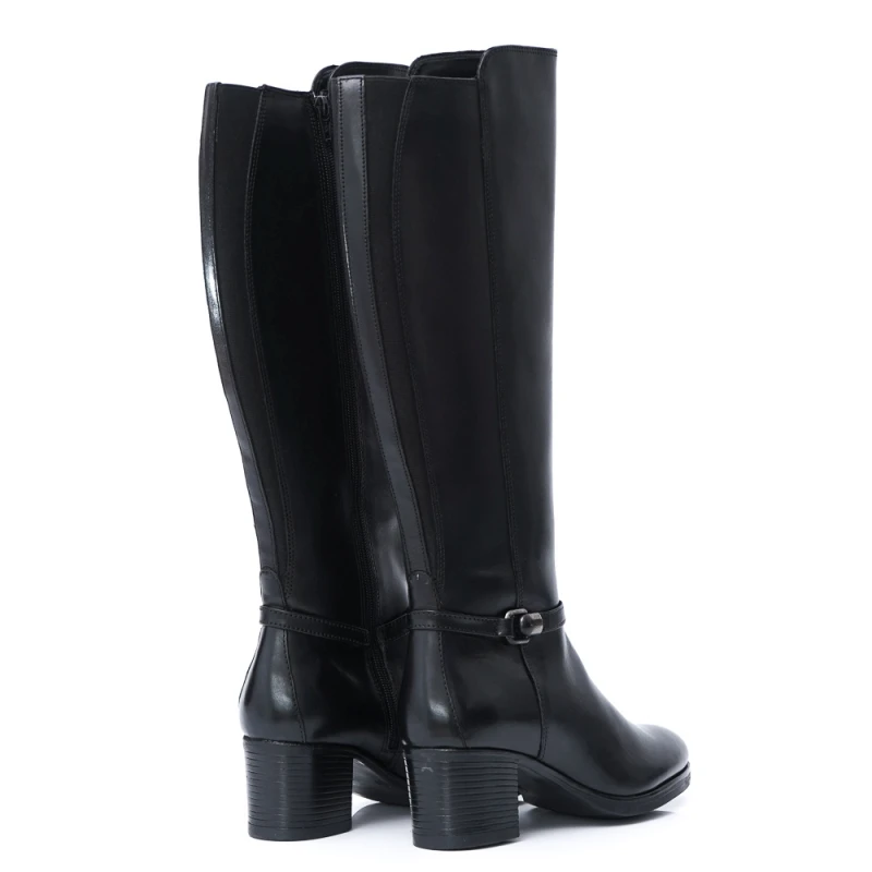 ДАМСКИ БОТУШИ ОТ ЕСТЕСТВЕНА КОЖА МОДЕЛ WB70H09 BLACK, Черен, Размер 41