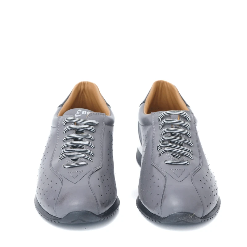 МЪЖКИ ОБУВКИ ОТ ЕСТЕСТВЕНА КОЖА МОДЕЛ BIKE/3 GRIGIO, Сив, Размер 43