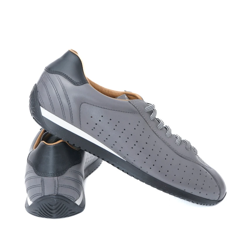 МЪЖКИ ОБУВКИ ОТ ЕСТЕСТВЕНА КОЖА МОДЕЛ BIKE/3 GRIGIO, Сив, Размер 43