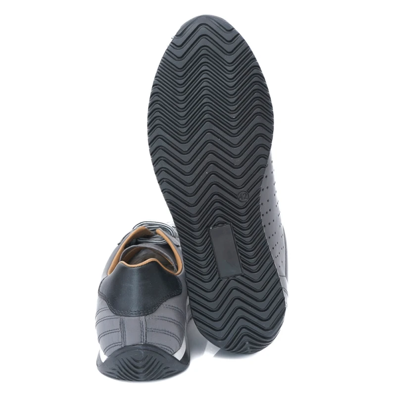 МЪЖКИ ОБУВКИ ОТ ЕСТЕСТВЕНА КОЖА МОДЕЛ BIKE/3 GRIGIO, Сив, Размер 43