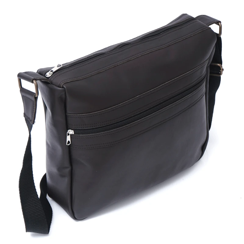 МЪЖКА ЧАНТА ОТ ЕСТЕСТВЕНА КОЖА МОДЕЛ SIMON DK BROWN