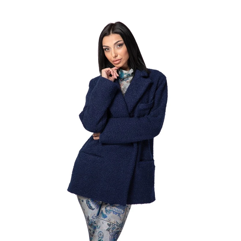 Дамско палто Ванитта, Синьо,  XS