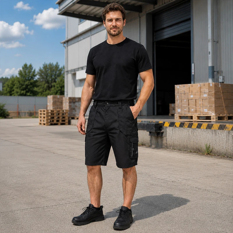 Работни къси панталони BWOLF DRIFT Shorts, черен цвят, размер 4XL