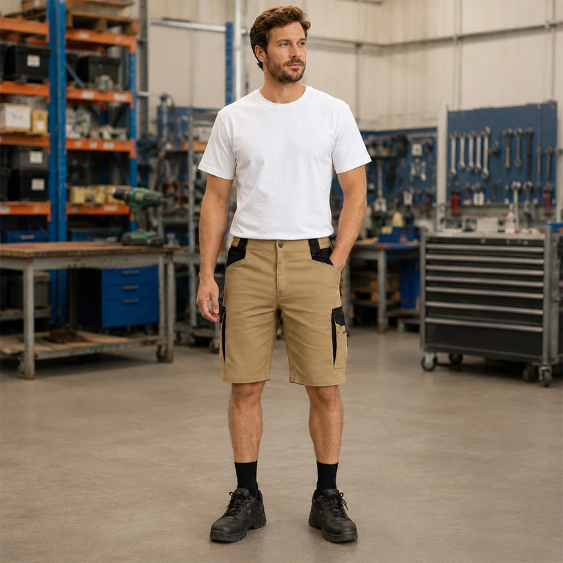 Работни къси панталони BWOLF DAYTONA Shorts, каки цвят, размер 2XL