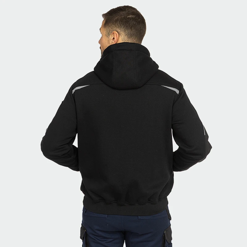 Суитшърт с цип BWOLF DAYTONA Hoodie, черен цвят, размер S